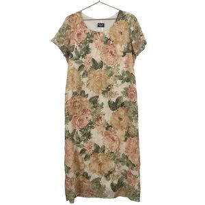 Vintage Helen Blake floral dress 14P 14 petite